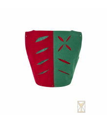 Landsknecht Wams Grün/Rot – Wollmischgewebe, ärmellos Yoremade