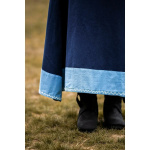 Wikinger Kleid blau V-Ausschnitt Kreuzstich "Jorunn" XXXL