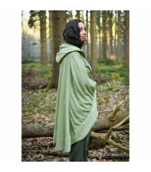 Mittelalter Cape mit Kapuze Baumwolle "Morgana" Grün