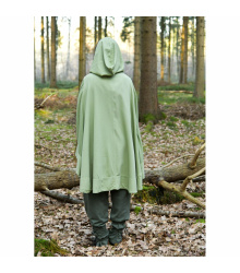 Mittelalter Cape mit Kapuze Baumwolle "Morgana" Grün