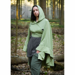 Mittelalter Cape mit Kapuze Baumwolle "Morgana" Grün