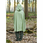 Mittelalter Cape mit Kapuze Baumwolle "Morgana" Grün