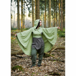 Mittelalter Cape mit Kapuze Baumwolle "Morgana" Grün