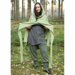 Mittelalter Cape mit Kapuze Baumwolle "Morgana" Grün