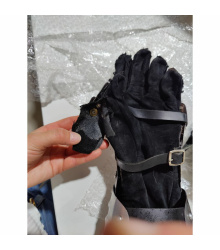 1 Paar Plattenhandschuhe aus 1,3 mm Stahl, vernietet und...