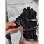 1 Paar Plattenhandschuhe aus 1,3 mm Stahl, vernietet und vernäht, B-Ware