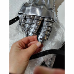 1 Paar Plattenhandschuhe aus 1,3 mm Stahl, vernietet und vernäht, B-Ware