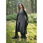 Mittelalter Kleid grau ärmellos mit Schal Köper "Ilora" S