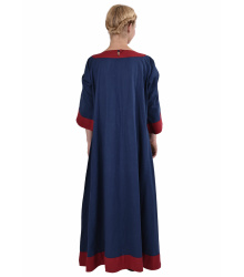 Mittelalterkleid Gudrun, blau/rot