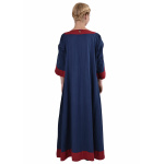 Mittelalterkleid Gudrun, blau/rot