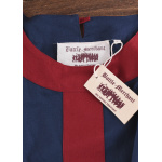 Mittelalterkleid Gudrun, blau/rot