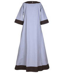 Mittelalterkleid Gudrun, blaugrau/braun
