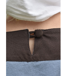 Mittelalterkleid Gudrun, blaugrau/braun