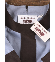 Mittelalterkleid Gudrun, blaugrau/braun