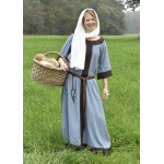 Mittelalterkleid Gudrun, blaugrau/braun