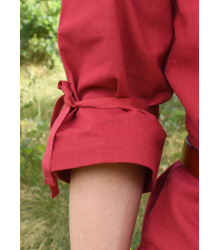 Mittelalter Bluse Birga mit 3/4 Arm, rot