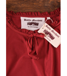 Mittelalter Bluse Birga mit 3/4 Arm, rot