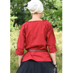 Mittelalter Bluse Birga mit 3/4 Arm, rot