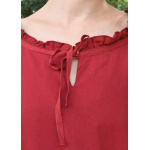 Mittelalter Bluse Birga mit 3/4 Arm, rot
