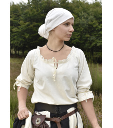 Mittelalter Bluse Birga mit 3/4 Arm, natur