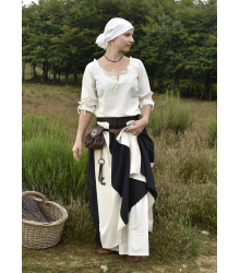 Mittelalter Bluse Birga mit 3/4 Arm, natur