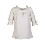 Mittelalter Bluse Birga mit 3/4 Arm, natur
