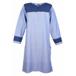 Wikinger Tunika Ove mit Fischgrätmuster, blau