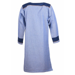 Wikinger Tunika Ove mit Fischgrätmuster, blau