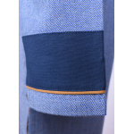 Wikinger Tunika Ove mit Fischgrätmuster, blau