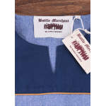 Wikinger Tunika Ove mit Fischgrätmuster, blau