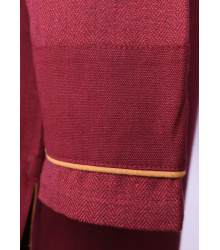 Wikinger Tunika Ove mit Fischgrätmuster, weinrot