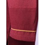 Wikinger Tunika Ove mit Fischgrätmuster, weinrot