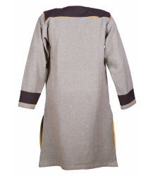 Wikinger Tunika Ove mit Fischgrätmuster, braun