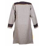 Wikinger Tunika Ove mit Fischgrätmuster, braun