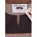 Wikinger Tunika Ove mit Fischgrätmuster, braun