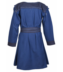 Mittelalter Tunika Bent mit abnehmbaren Ärmeln, blau/dunkelblau