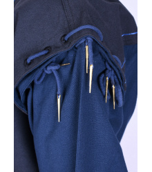 Mittelalter Tunika Bent mit abnehmbaren Ärmeln, blau/dunkelblau