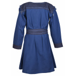 Mittelalter Tunika Bent mit abnehmbaren Ärmeln, blau/dunkelblau