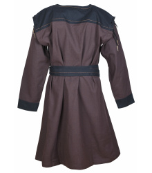 Mittelalter Tunika Bent mit abnehmbaren Ärmeln, braun/schwarz