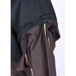 Mittelalter Tunika Bent mit abnehmbaren Ärmeln, braun/schwarz