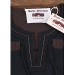 Mittelalter Tunika Bent mit abnehmbaren Ärmeln, braun/schwarz