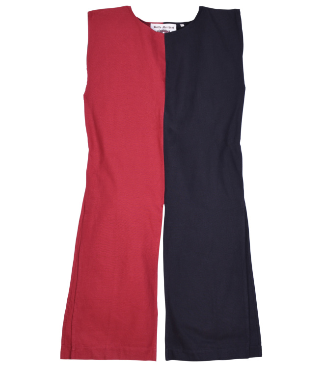 Mittelalter Waffenrock Eckhart, Mi-Parti, schwarz/rot