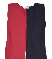 Mittelalter Waffenrock Eckhart, Mi-Parti, schwarz/rot