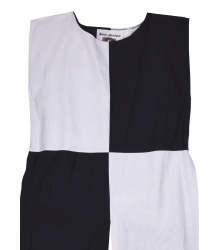 Mittelalter Waffenrock Eckhart, Mi-Parti, natur/schwarz