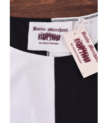 Mittelalter Waffenrock Eckhart, Mi-Parti, natur/schwarz