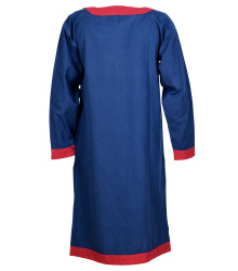 Mittelalterliche Tunika Vallentin, blau/rot
