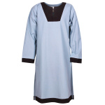 Mittelalterliche Tunika Vallentin, blaugrau/braun