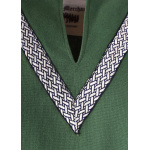 Mittelalter-Tunika Ailrik mit Bordüre, kurzarm, grün