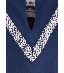 Mittelalter-Tunika Ailrik mit Bordüre, kurzarm, blau