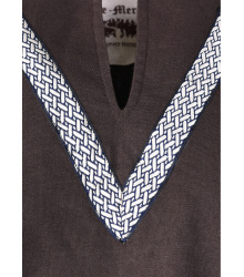 Mittelalter-Tunika Ailrik mit Bordüre, kurzarm, braun